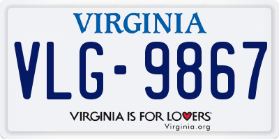 VA license plate VLG9867