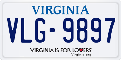 VA license plate VLG9897