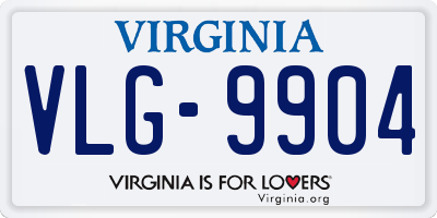 VA license plate VLG9904