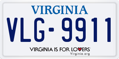 VA license plate VLG9911