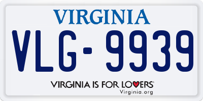 VA license plate VLG9939