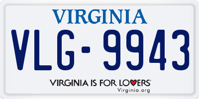 VA license plate VLG9943