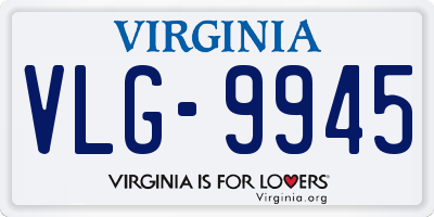 VA license plate VLG9945
