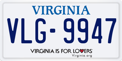 VA license plate VLG9947