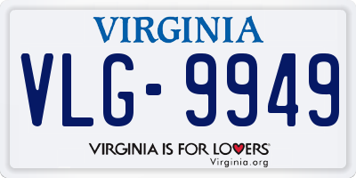 VA license plate VLG9949