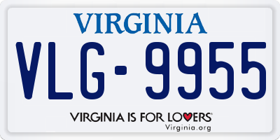 VA license plate VLG9955