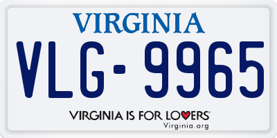 VA license plate VLG9965