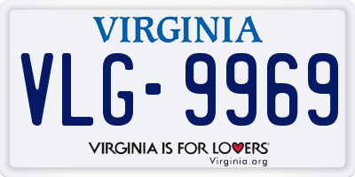 VA license plate VLG9969