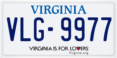 VA license plate VLG9977