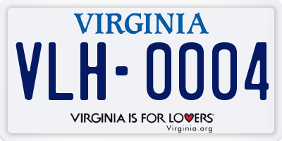 VA license plate VLH0004