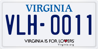 VA license plate VLH0011