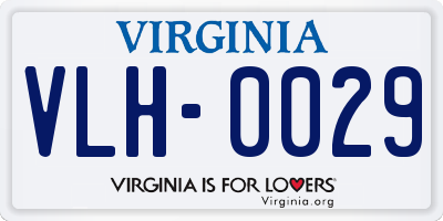 VA license plate VLH0029