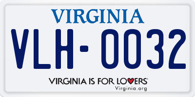 VA license plate VLH0032