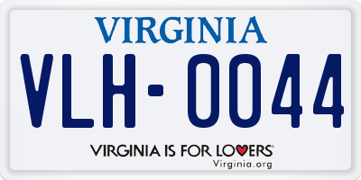 VA license plate VLH0044