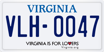 VA license plate VLH0047