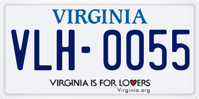 VA license plate VLH0055