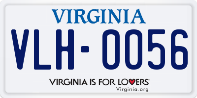 VA license plate VLH0056