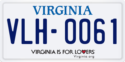 VA license plate VLH0061