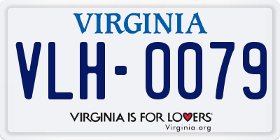 VA license plate VLH0079