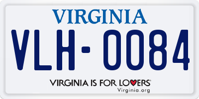 VA license plate VLH0084