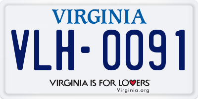 VA license plate VLH0091