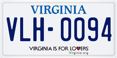 VA license plate VLH0094