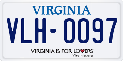 VA license plate VLH0097