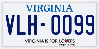 VA license plate VLH0099