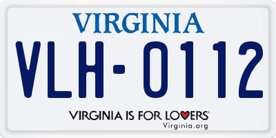 VA license plate VLH0112