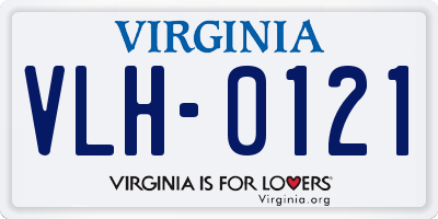 VA license plate VLH0121
