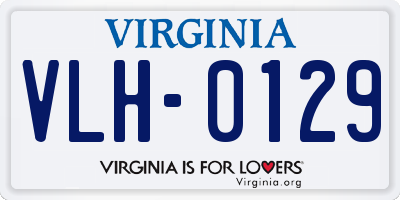 VA license plate VLH0129