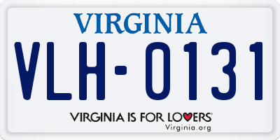 VA license plate VLH0131