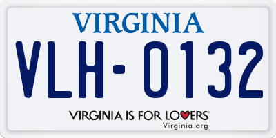 VA license plate VLH0132