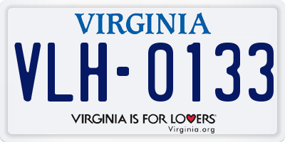 VA license plate VLH0133