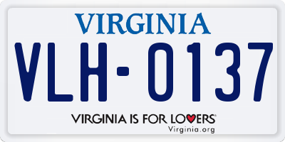 VA license plate VLH0137