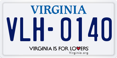 VA license plate VLH0140