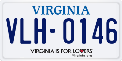 VA license plate VLH0146