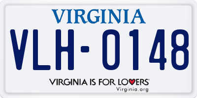 VA license plate VLH0148