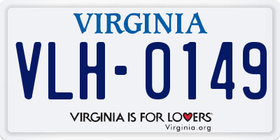 VA license plate VLH0149