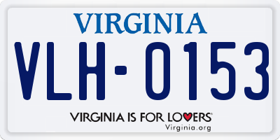 VA license plate VLH0153