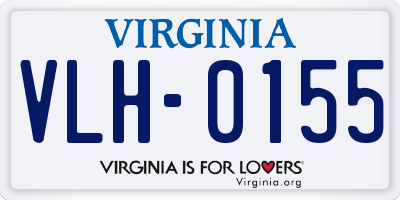 VA license plate VLH0155