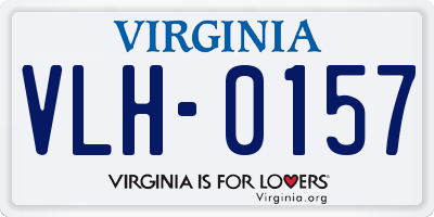 VA license plate VLH0157