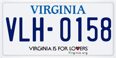 VA license plate VLH0158