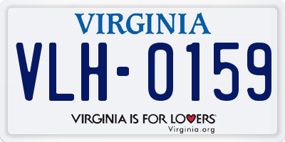 VA license plate VLH0159