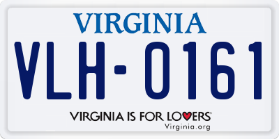 VA license plate VLH0161