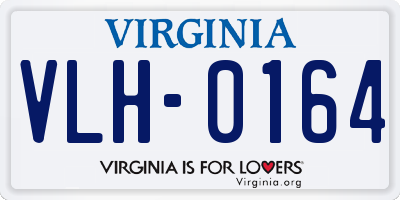 VA license plate VLH0164