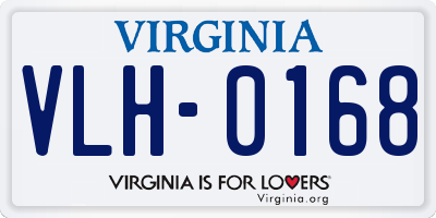 VA license plate VLH0168
