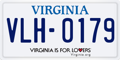 VA license plate VLH0179