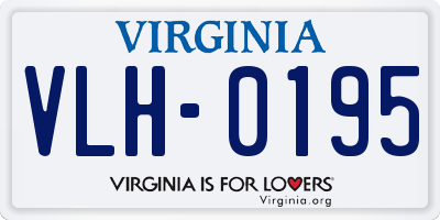 VA license plate VLH0195
