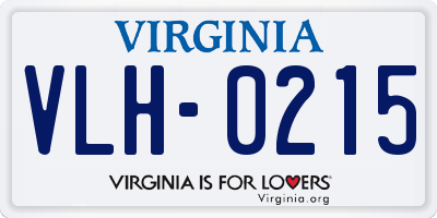 VA license plate VLH0215
